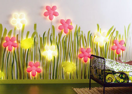 дизайн детской комнаты освещение