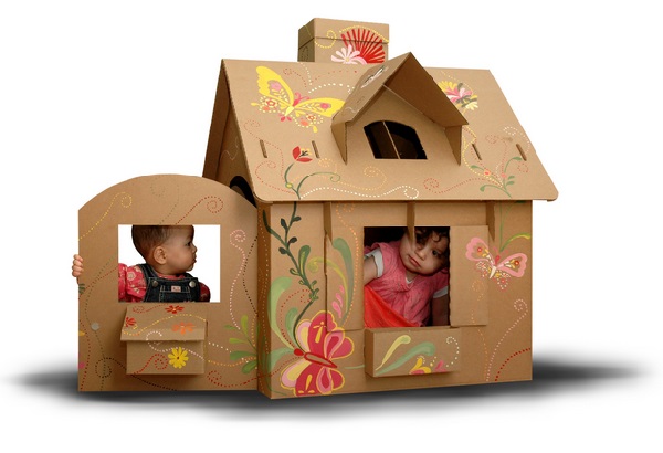 домик из картона для детей