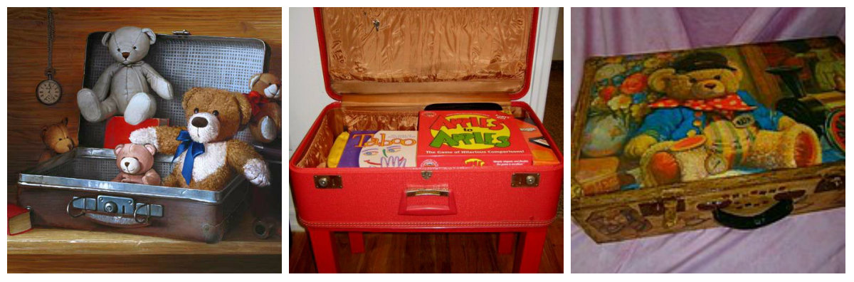ящик для хранения игрушек из чемодана