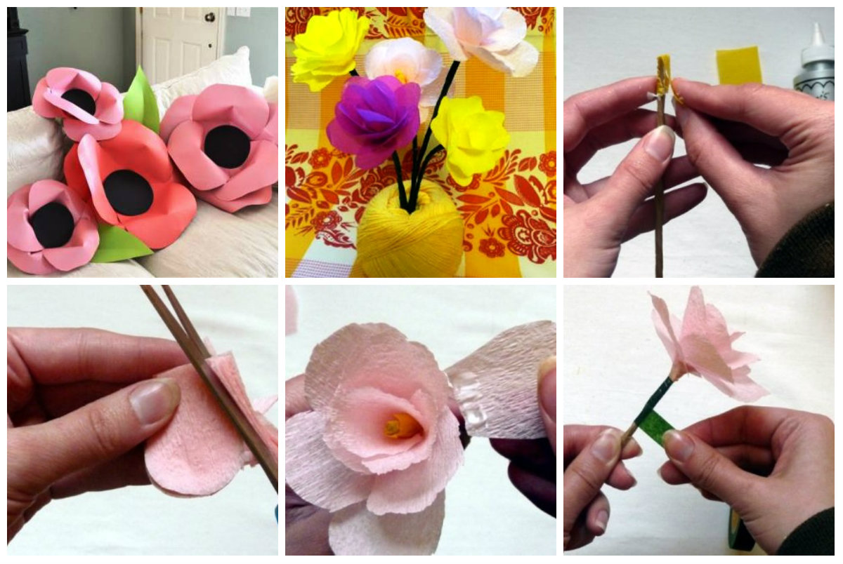 как украсить дом к весне бумажными цветами