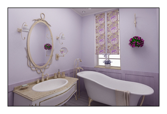 Дизайн ванной комнаты в стиле кантри