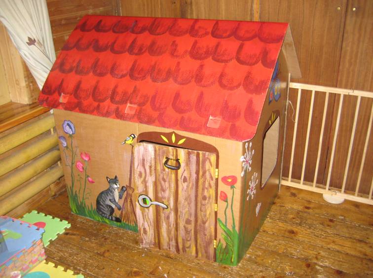 домик из картона для детей