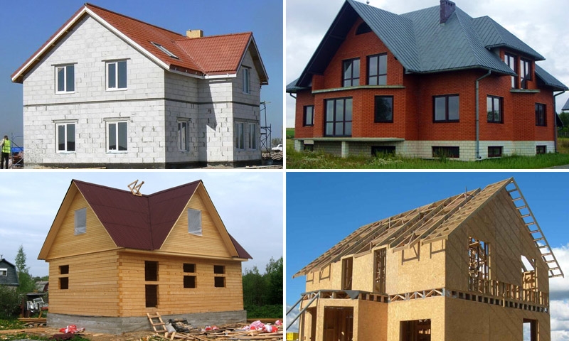 Популярные материалы для строительства дома