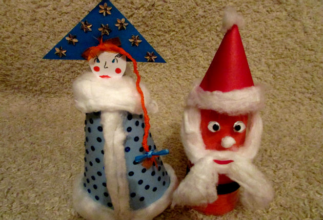 Дед Мороз и Снегурочка своими руками