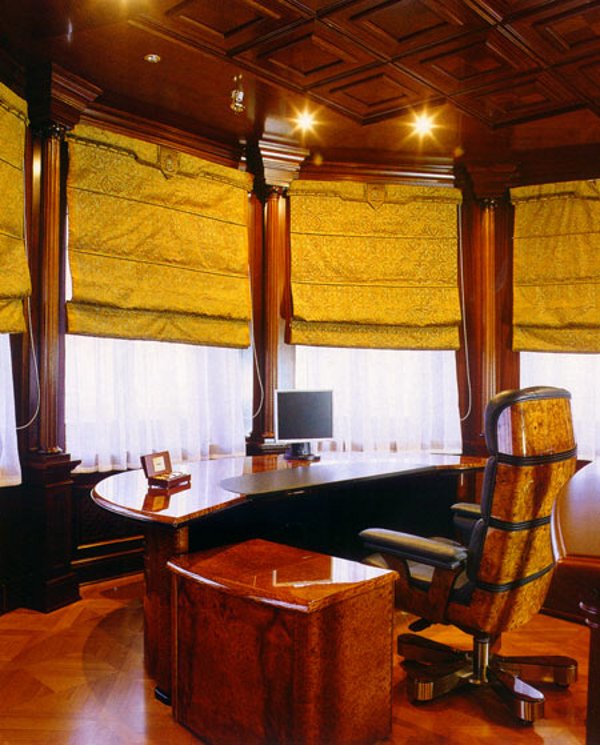 римские шторы в офисе
